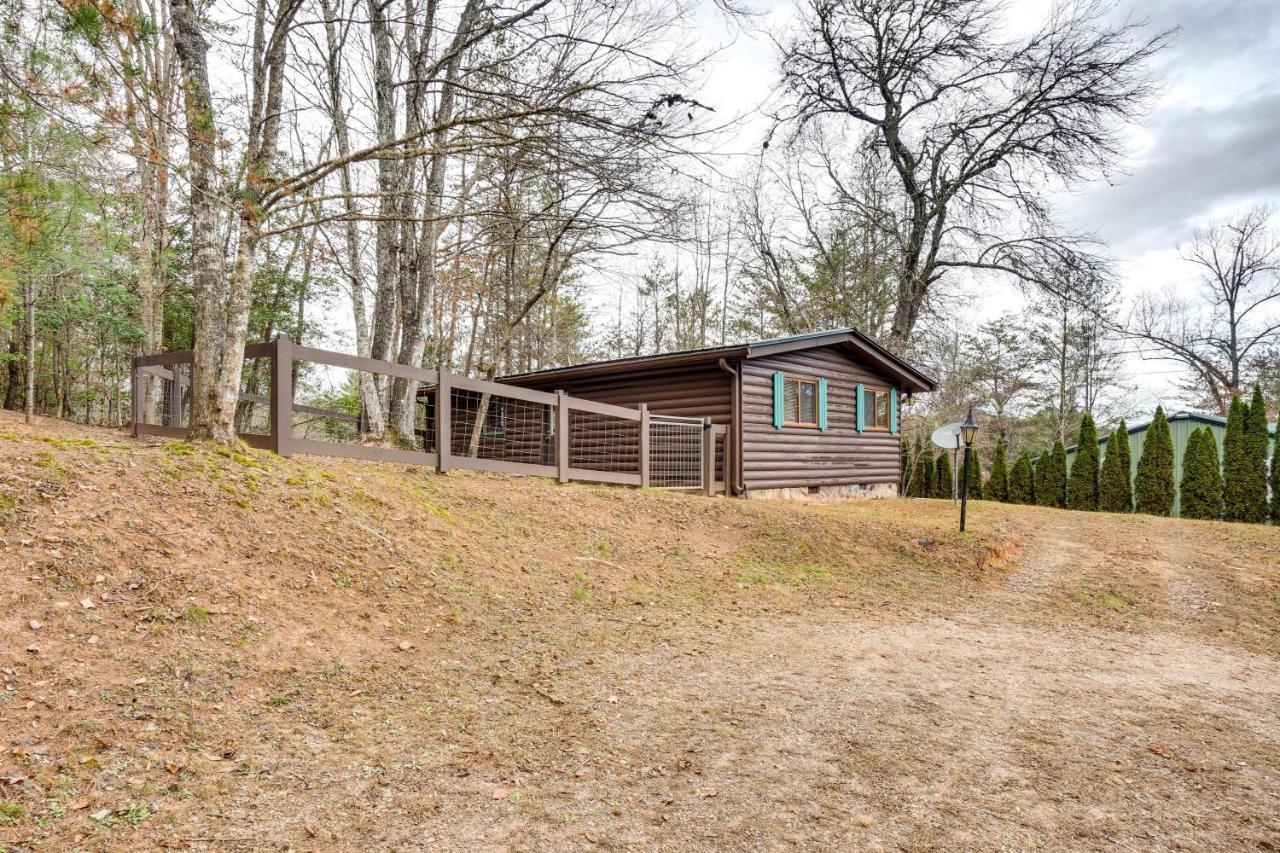 Peaceful Warne Cabin Fenced Yard And Screened Porch Brasstown المظهر الخارجي الصورة